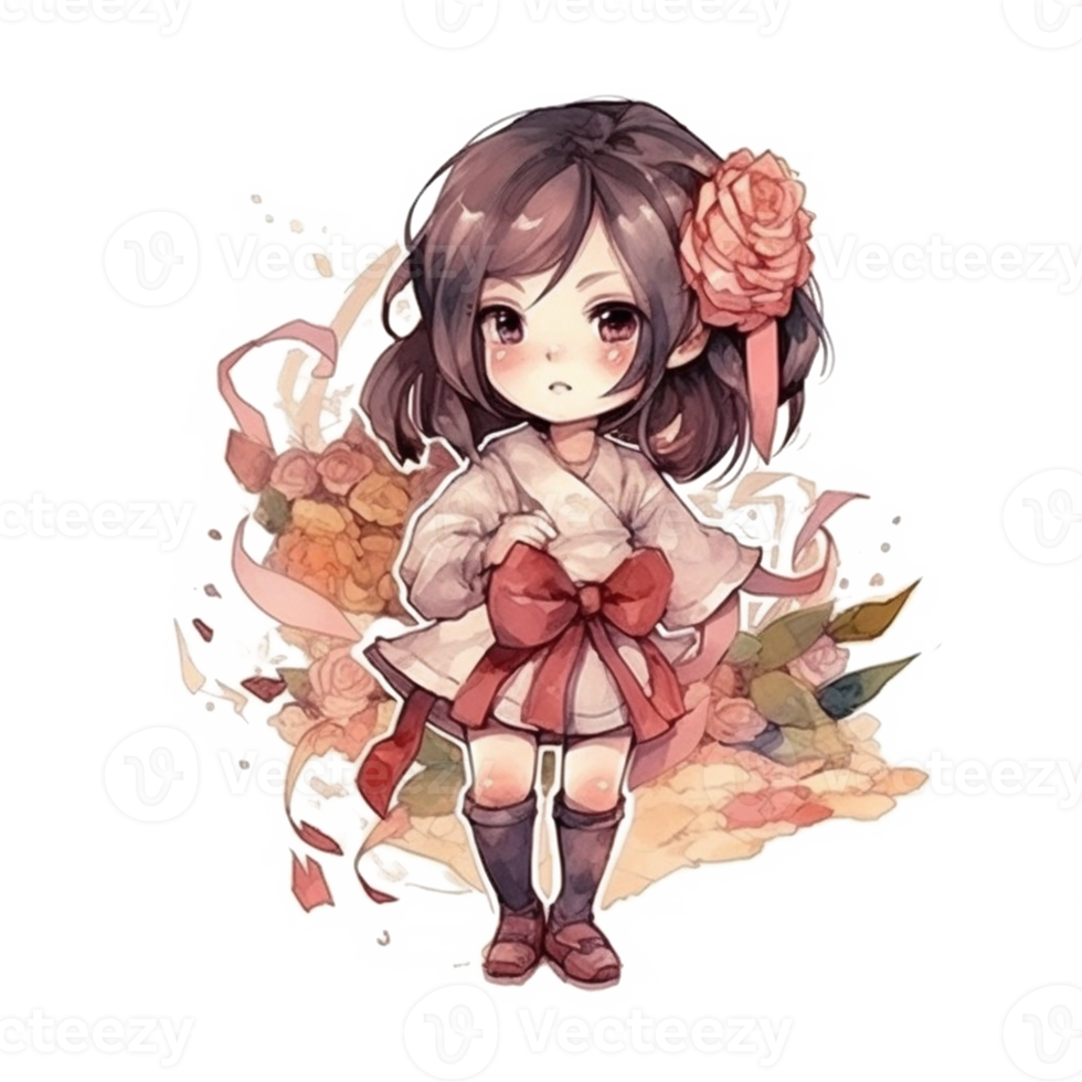 Chibi cute little girl 22832993 PNG